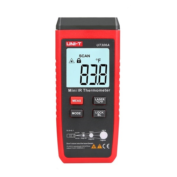  مینی ترمومتر لیزری 300 درجه یونیتی مدل UT306A 