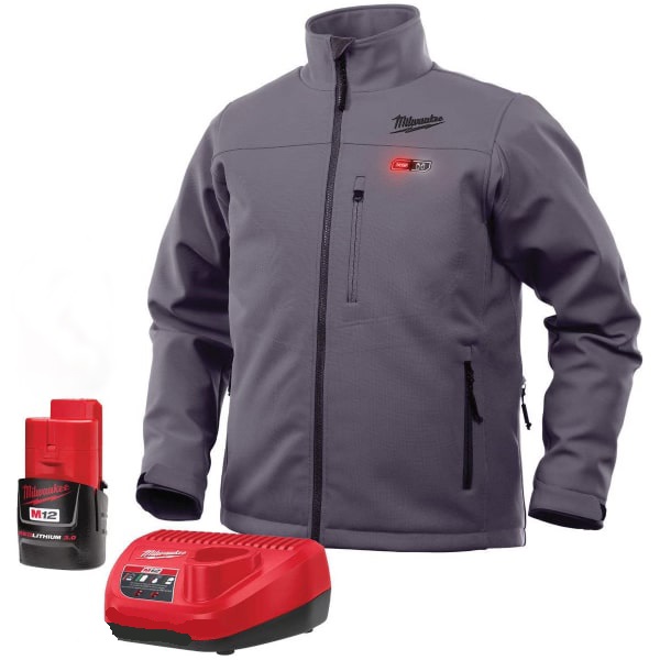  کاپشن هیتردار شارژی میلواکی با باتری مدل M12 HJ GREY5-201 