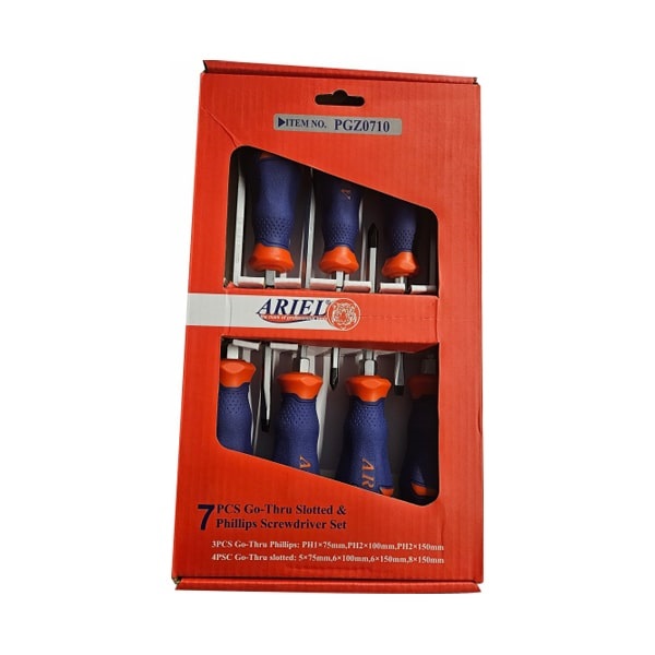  ست پیچ گوشتی ضربه خور آریل 7 عددی مدل PGZ0710 